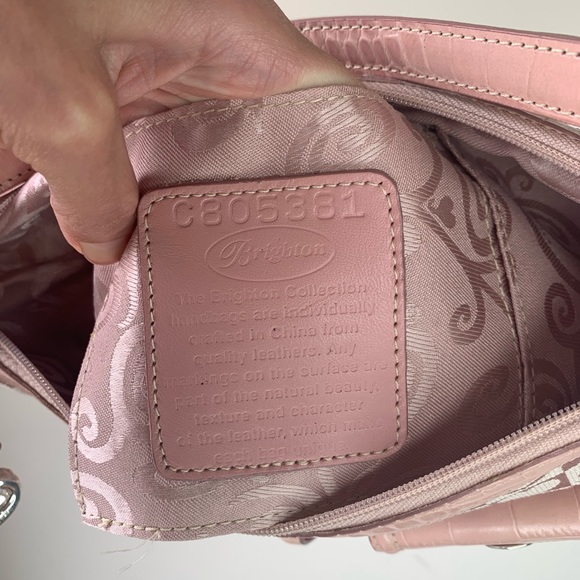 Brighton Pink Leather Hearts Print Small Purse - Picture 9 of 16